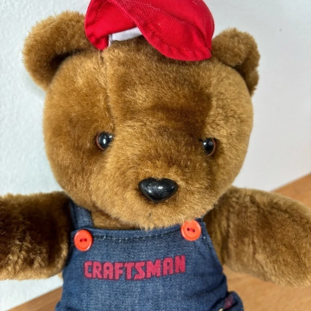 Craftsmen Vintage Sears Stuffed Brown Teddy Bear 11” Collectors Father’s Day